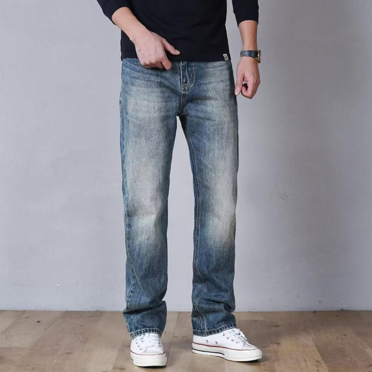 Clean Fit Casual Straight Leg Men's Jeans