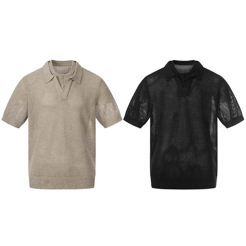 Fake two short sleeved polo shirts