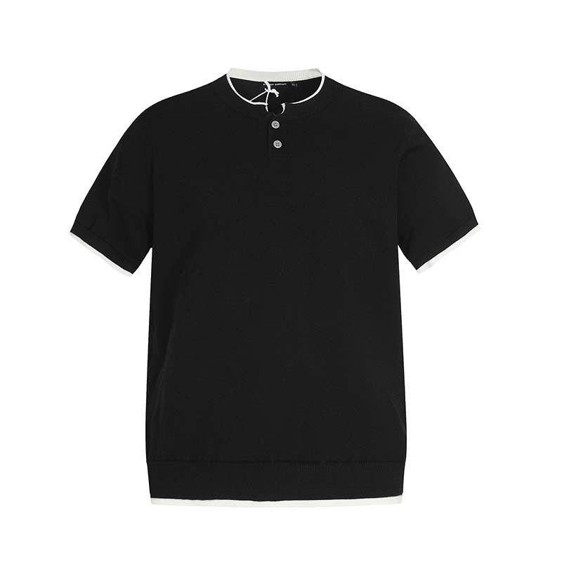 Fake two knitted short sleeved t-shirts