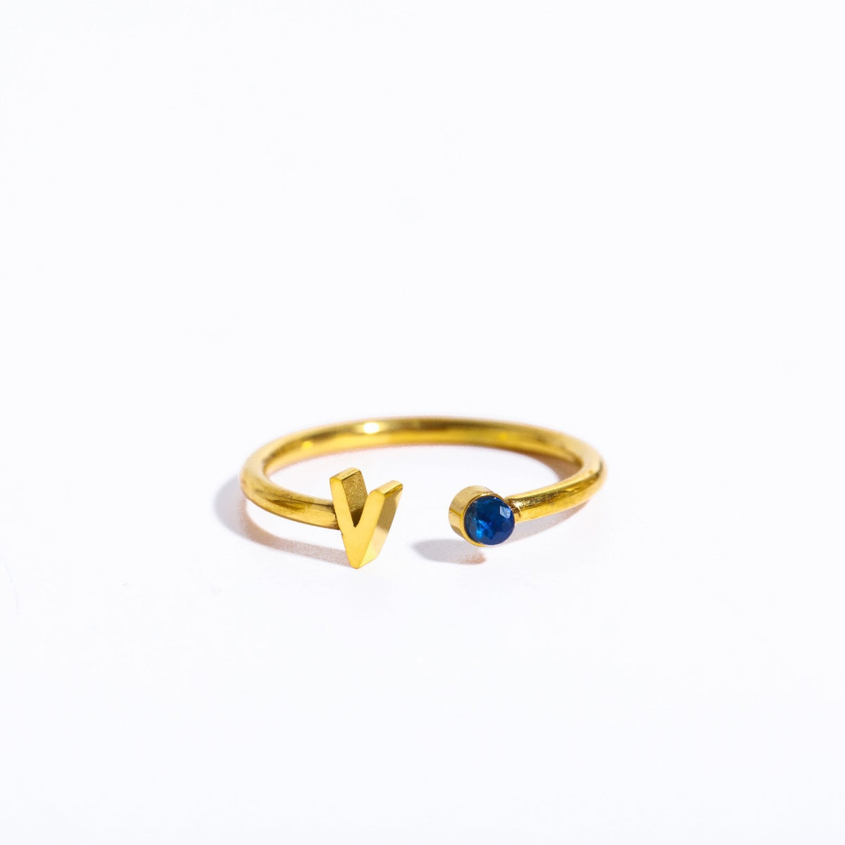 26-letter open ring three-dimensional letter love open ring stainless steel adjustable