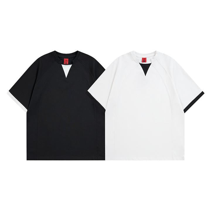 Fake two short sleeved T-shirts