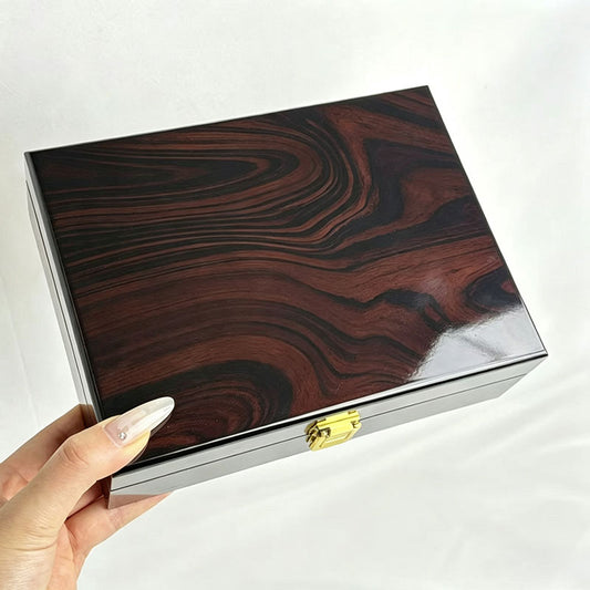 Classic Wooden Jewelry Box with Lock – Premium Storage Case