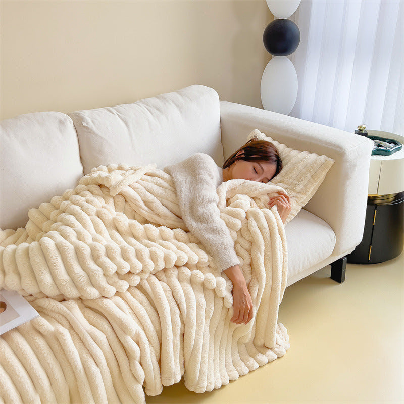 Rabbit plush blanket - Perfect for Fall/Winter/Spring Season - Great Gift Idea!