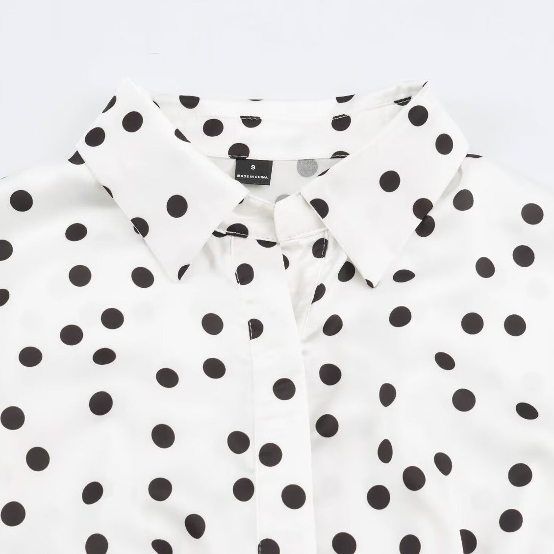Polka dot long sleeved shirt
