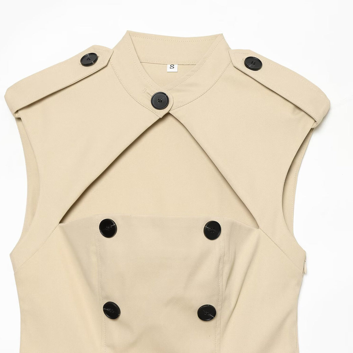 Split sleeveless dress