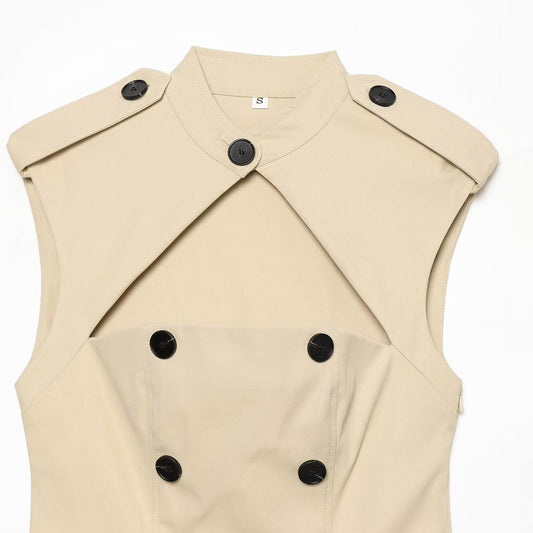 Split sleeveless dress