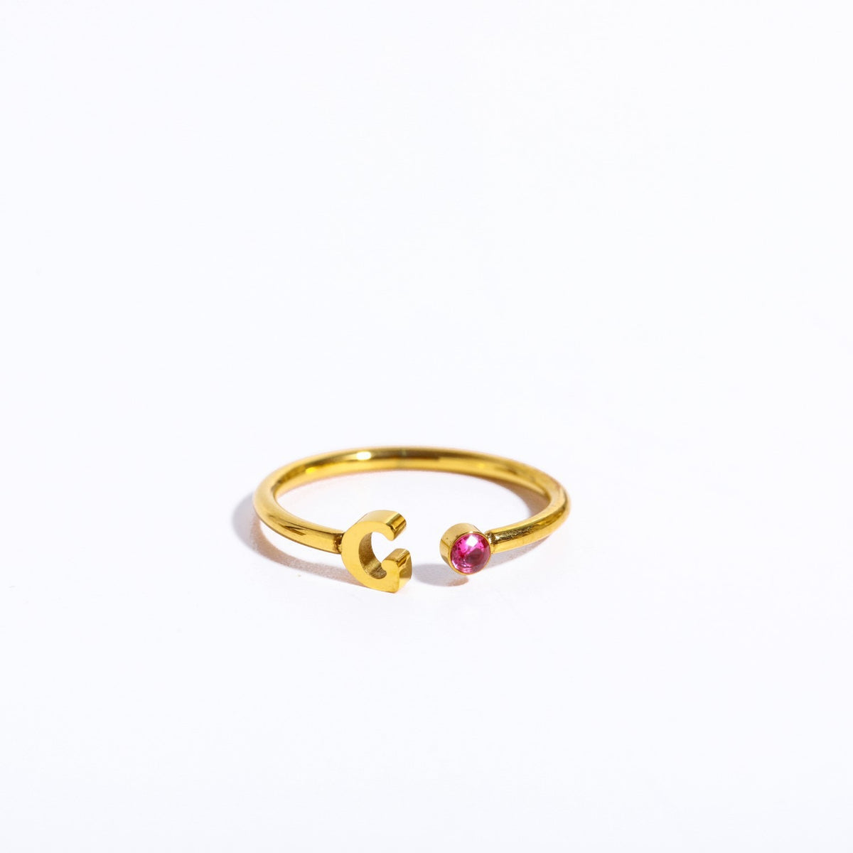 26-letter open ring three-dimensional letter love open ring stainless steel adjustable