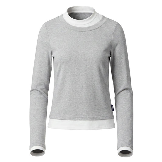 Fake two contrasting long sleeved T-shirts for women