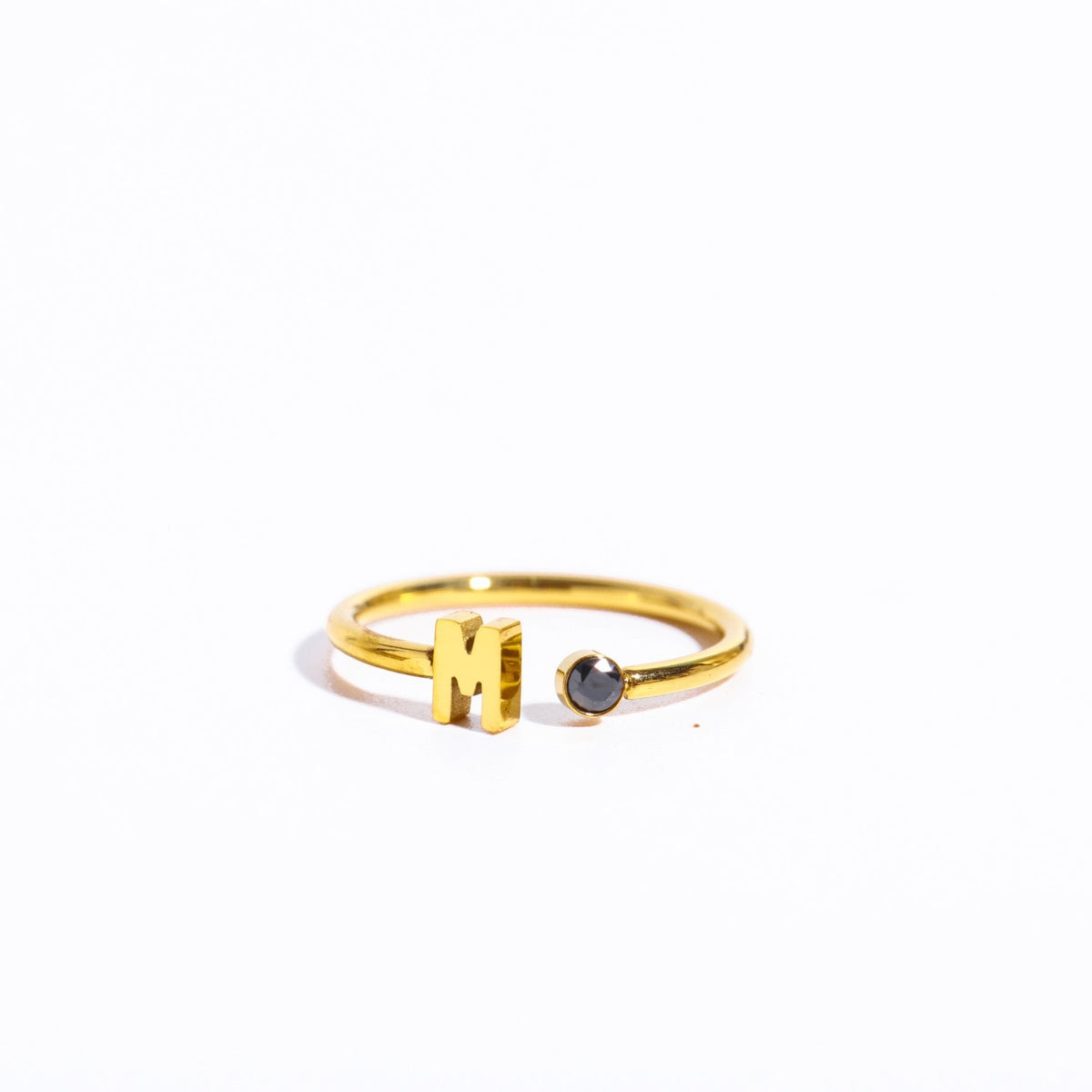 26-letter open ring three-dimensional letter love open ring stainless steel adjustable