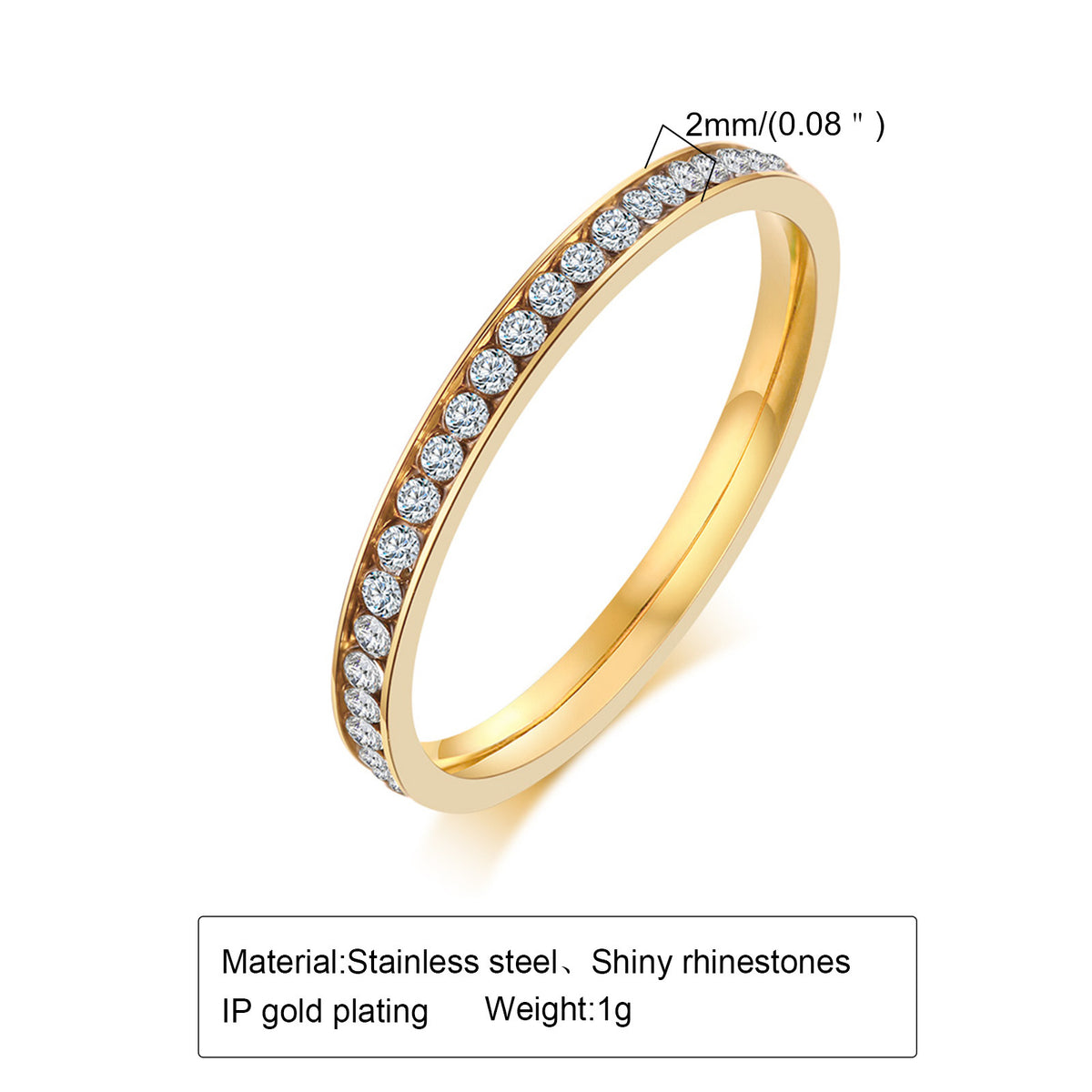 Japan And South Korea Personalized Simple Style Women's Ring Fine Ins Women's Net Red Set Zircon Stainless Steel Ring