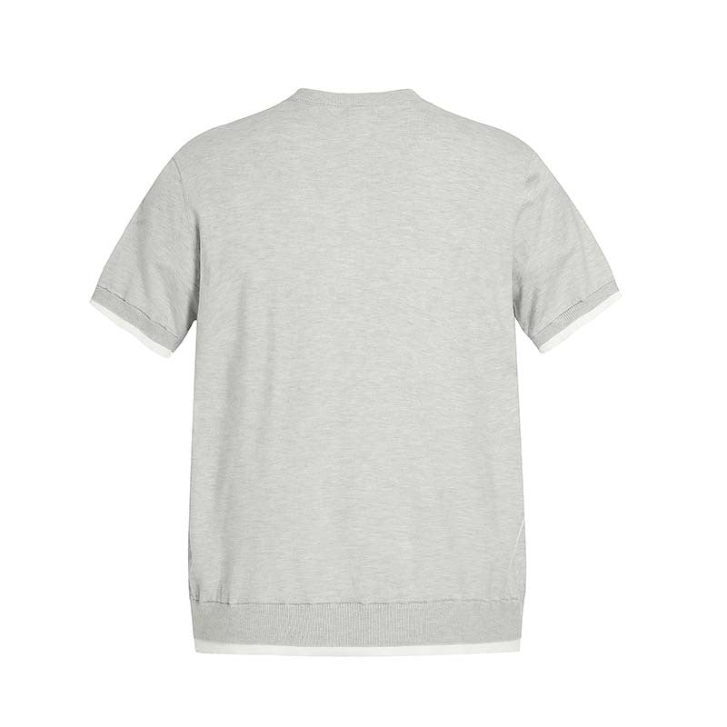 Fake two knitted short sleeved t-shirts