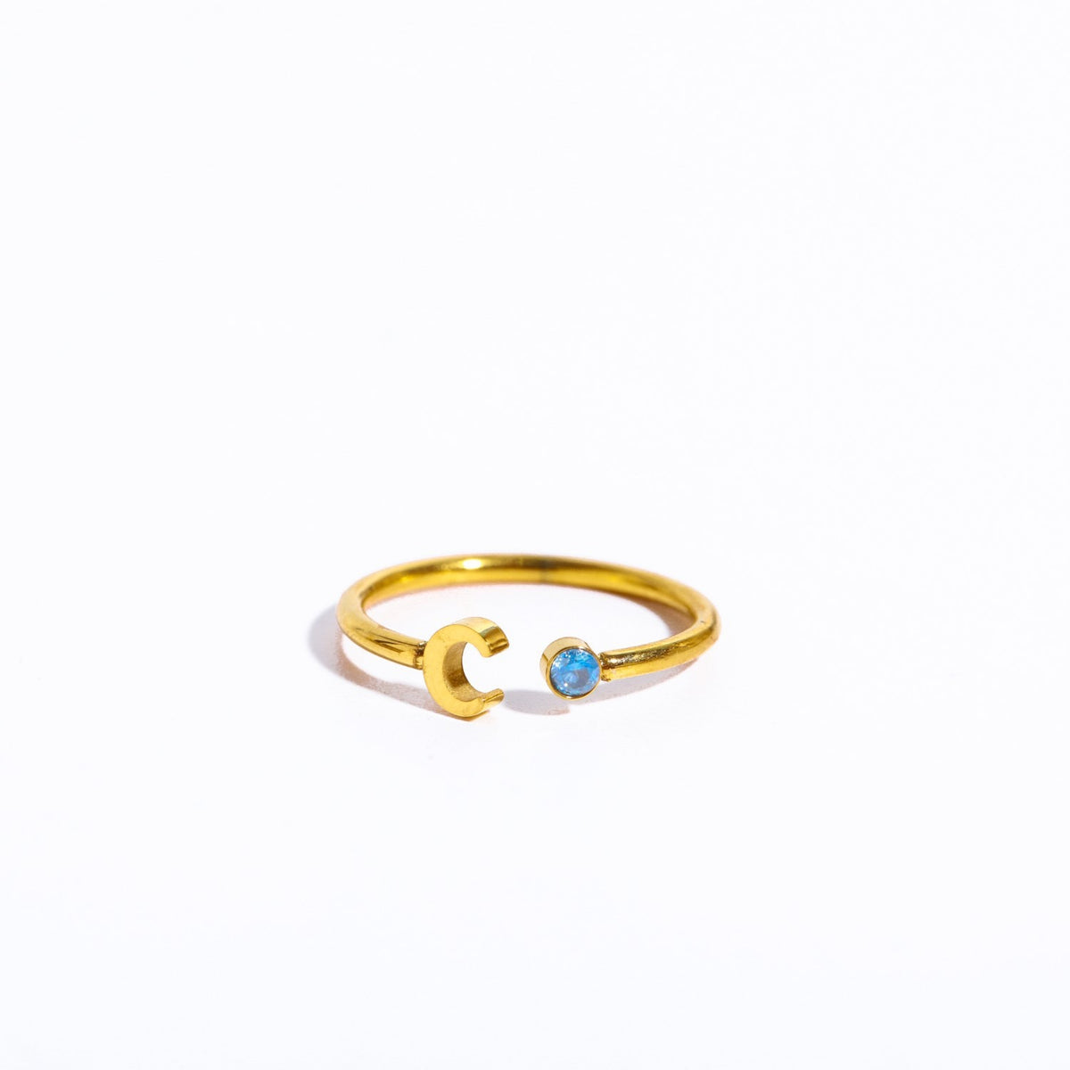 26-letter open ring three-dimensional letter love open ring stainless steel adjustable
