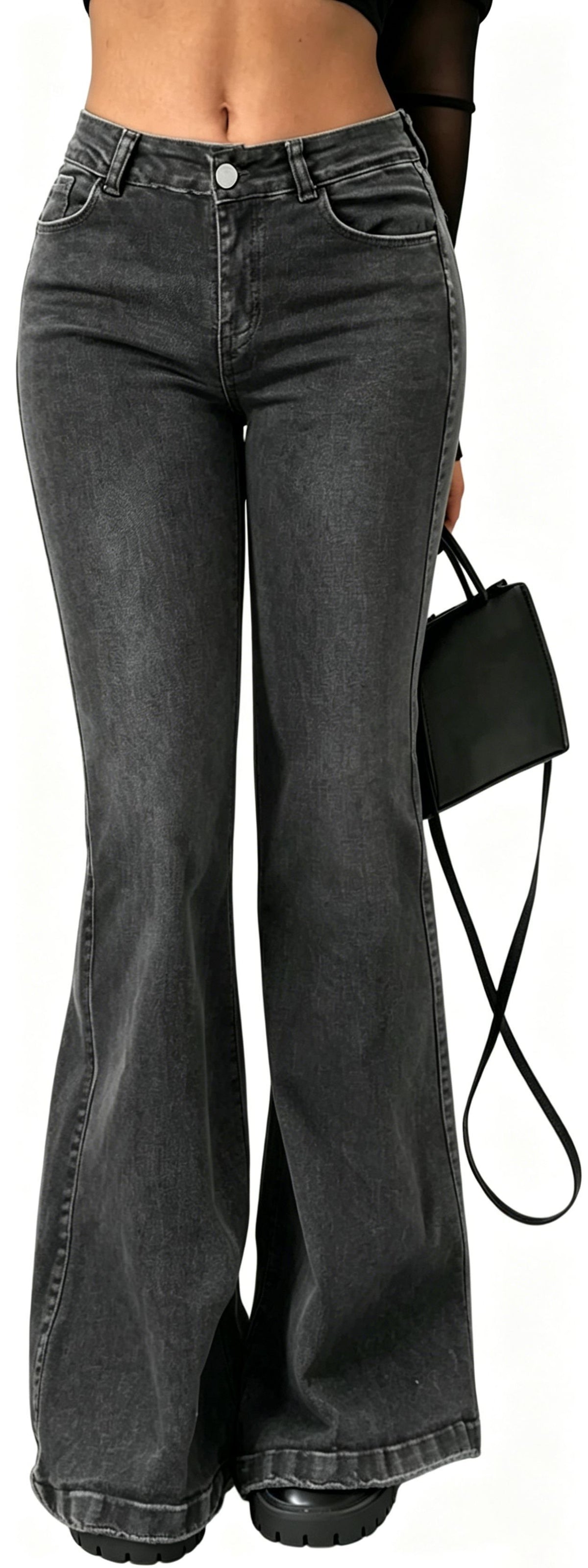 Summer Women's Versatile Charming Flared Jeans, Elegant Simple Fashion Long Pants