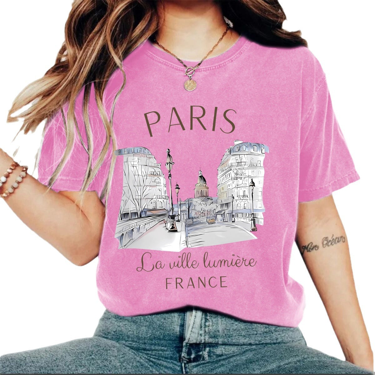 Make vintage T-shirts with printed designs