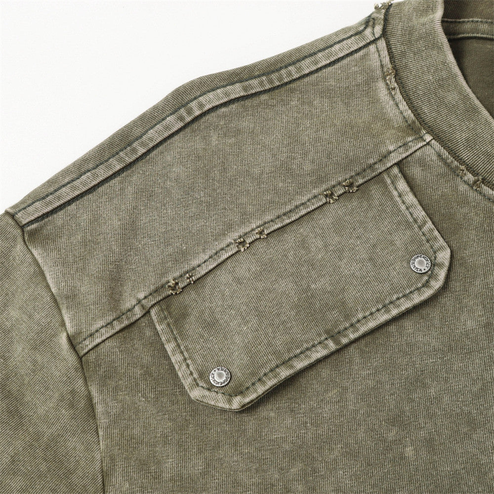 Make old washed short sleeved T-shirts