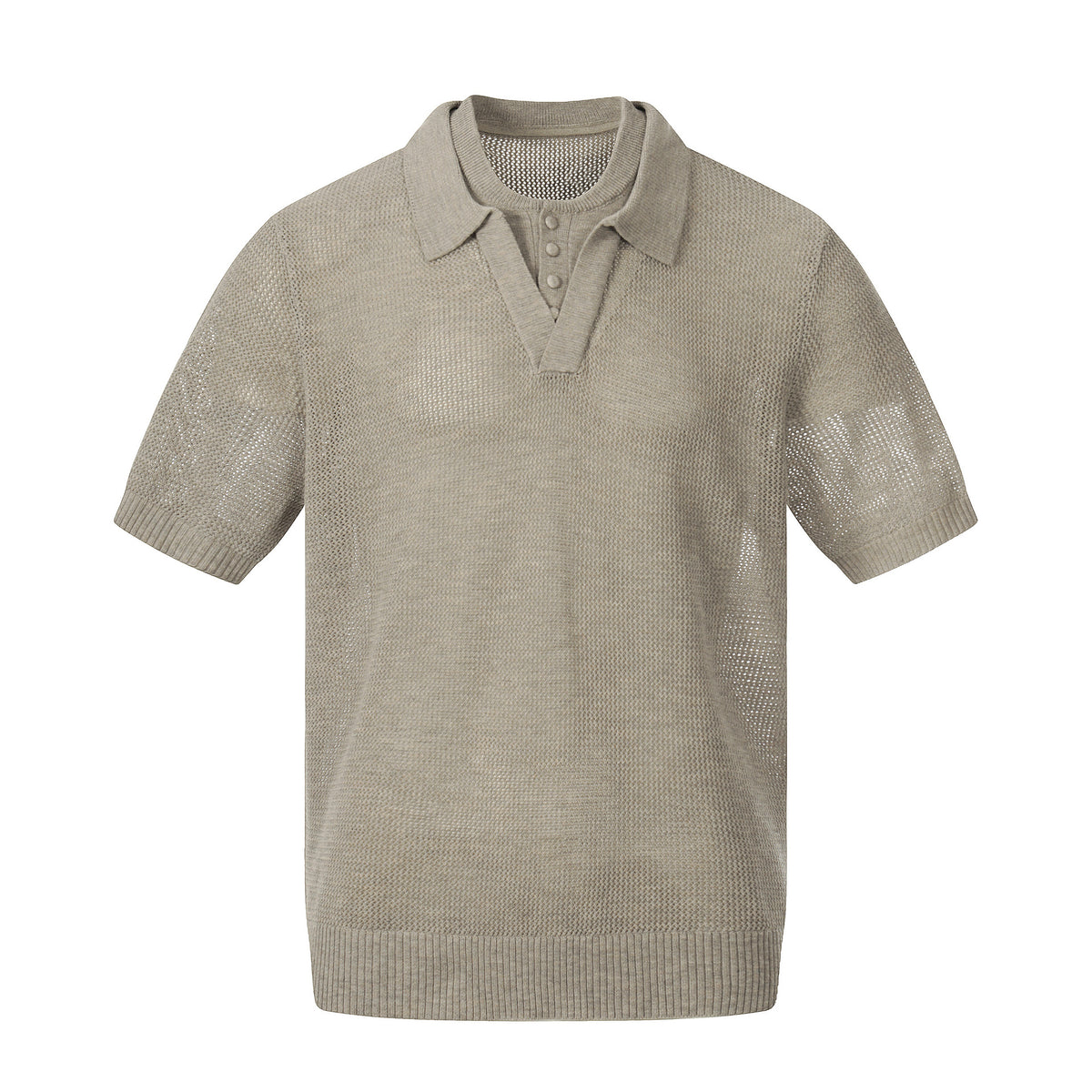 Fake two double-layer lapel polo shirts