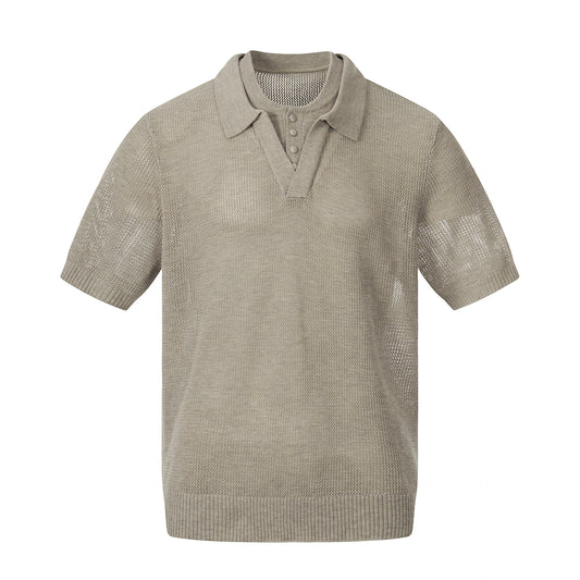 Fake two double-layer lapel polo shirts