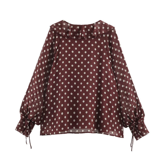 Wave dot layered decorative shirt