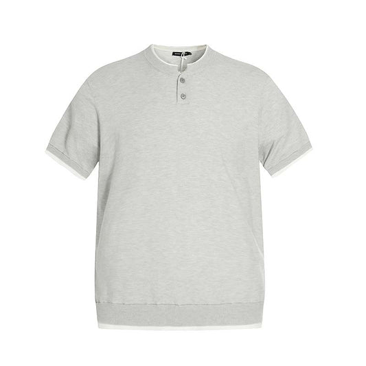 Fake two knitted short sleeved t-shirts