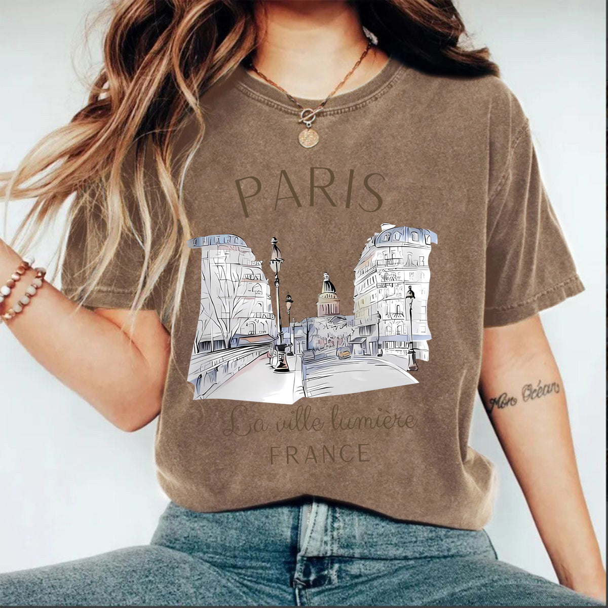 Make vintage T-shirts with printed designs