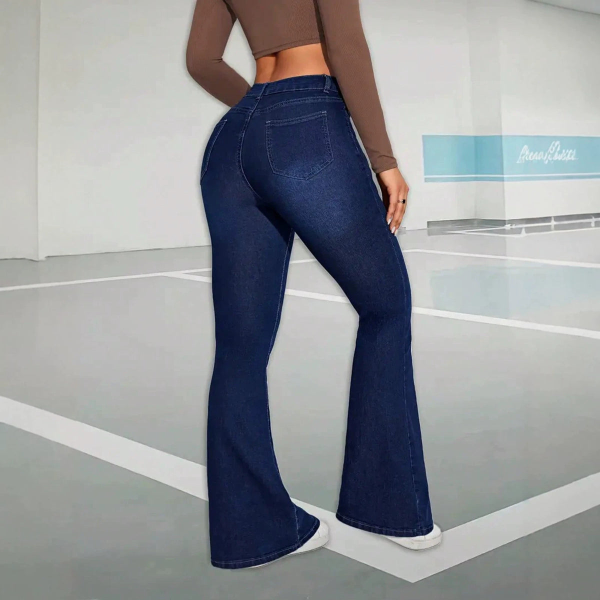 Summer Women's Flared Denim Pants, Versatile, Elegant, Slim-Fitting, Fashionable Long Trousers