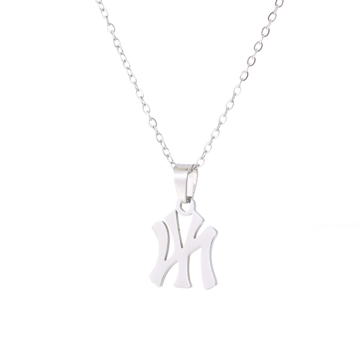 Street Style Rustproof Stainless Steel Symbol Letter Pendant Necklace