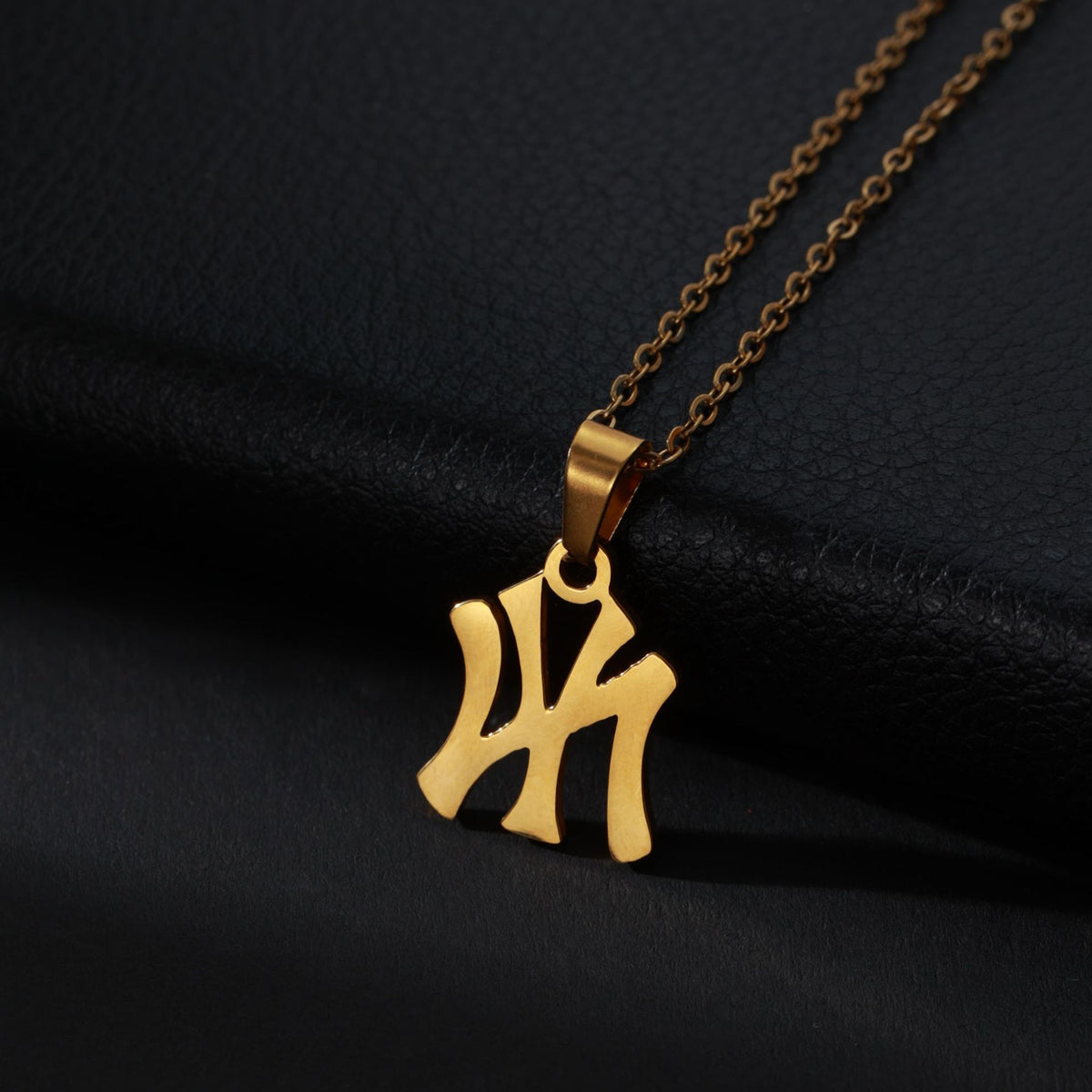 Street Style Rustproof Stainless Steel Symbol Letter Pendant Necklace