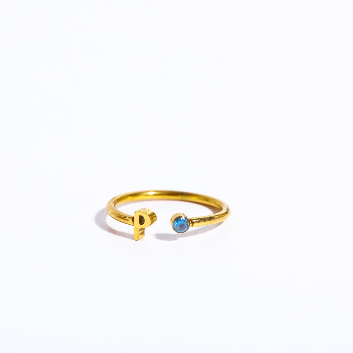 26-letter open ring three-dimensional letter love open ring stainless steel adjustable
