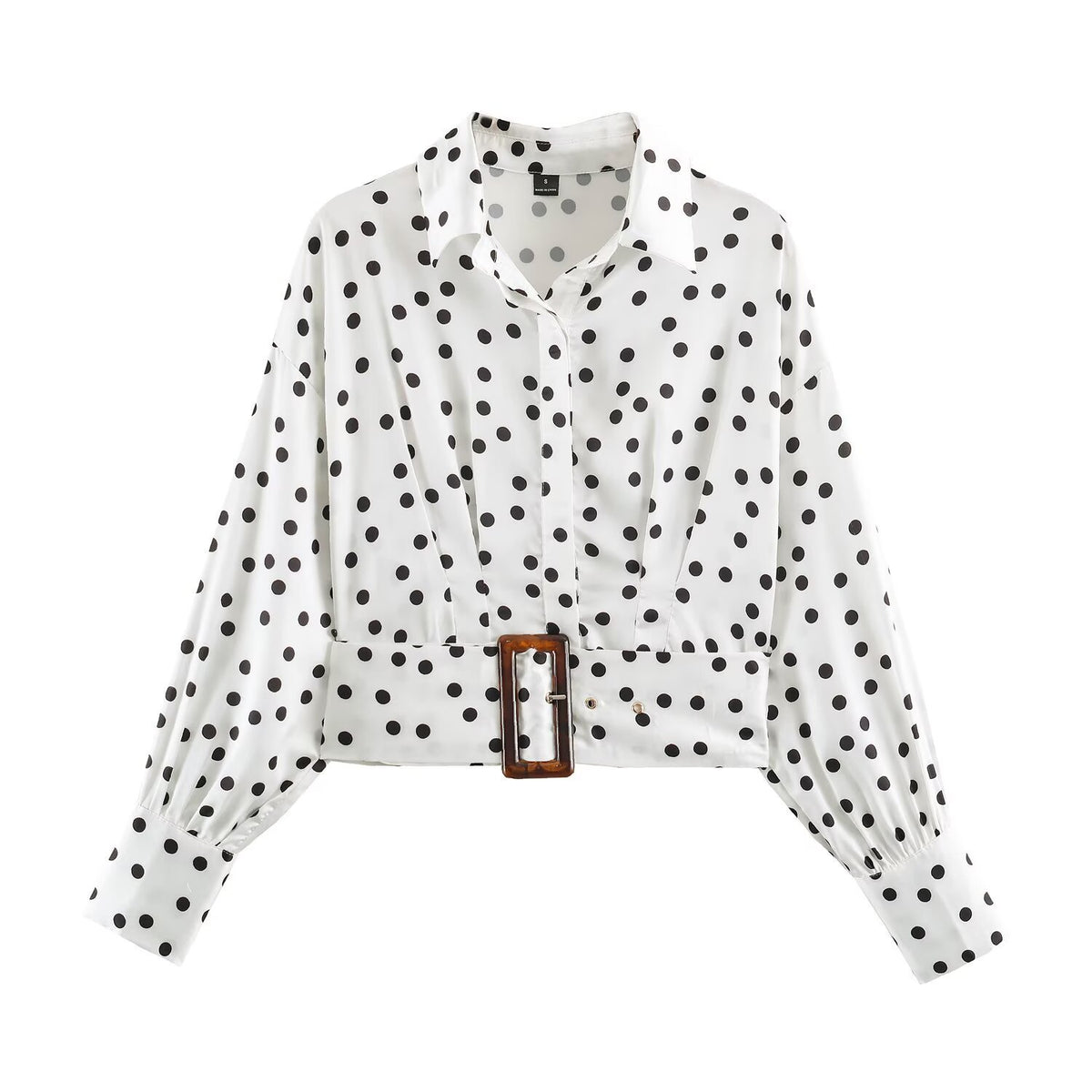 Polka dot long sleeved shirt
