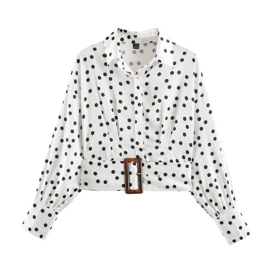 Polka dot long sleeved shirt