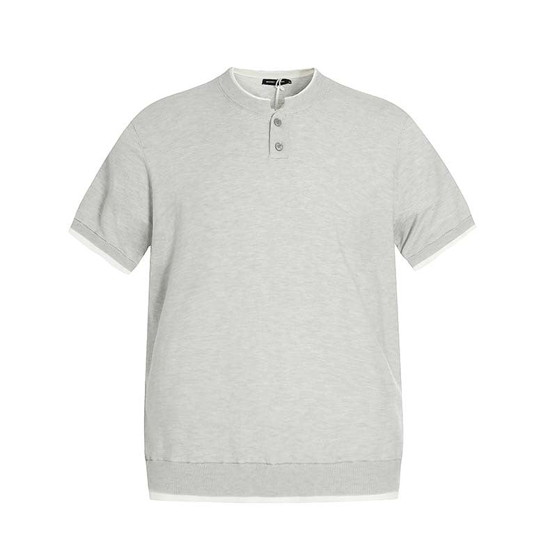 Fake two knitted short sleeved t-shirts