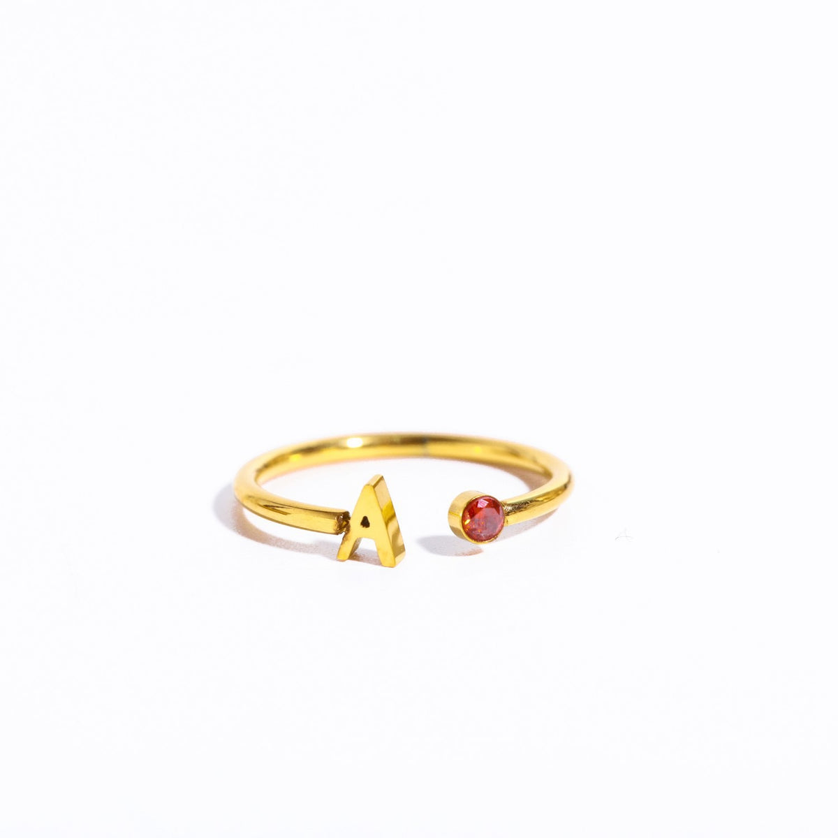 26-letter open ring three-dimensional letter love open ring stainless steel adjustable