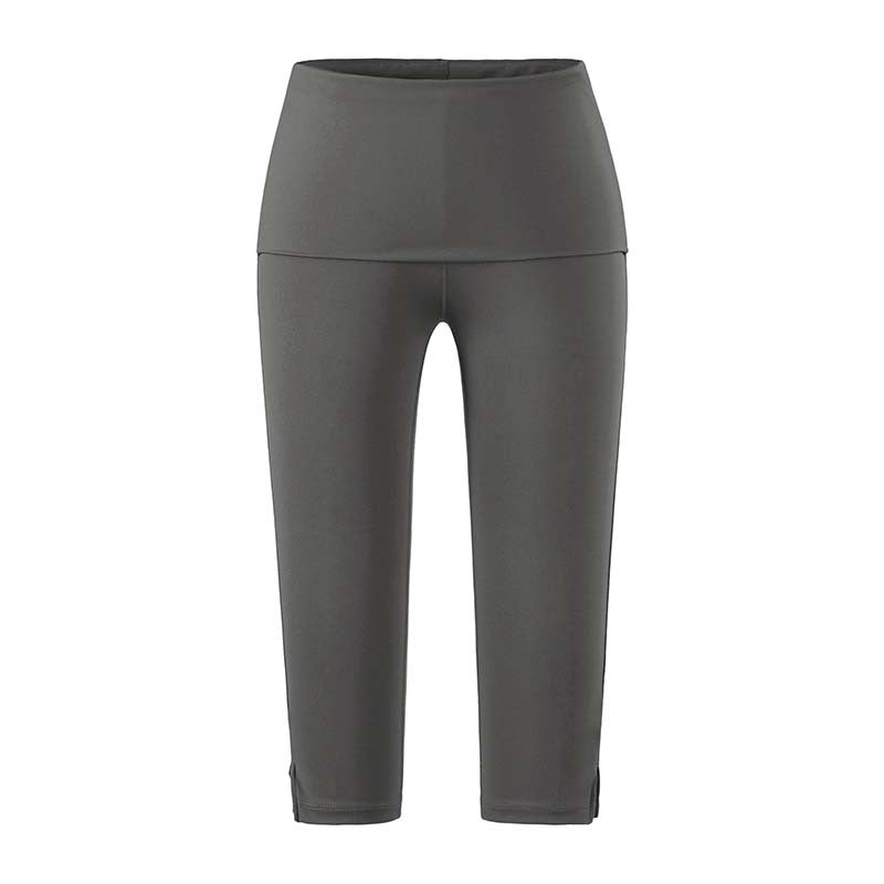 Women's Shorts Stretchy Slim Fit Capri Leggings with Side Slit Casual Bum Lifter Workout Pants