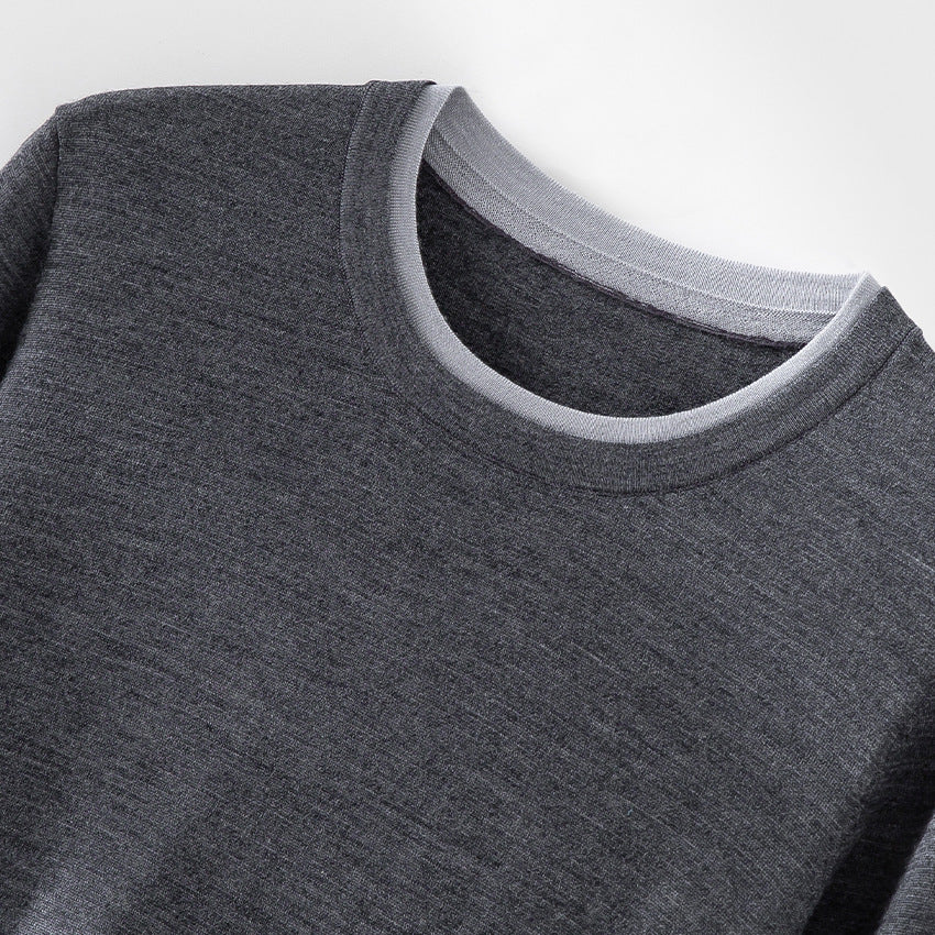 Color blocking round neck slim fit top