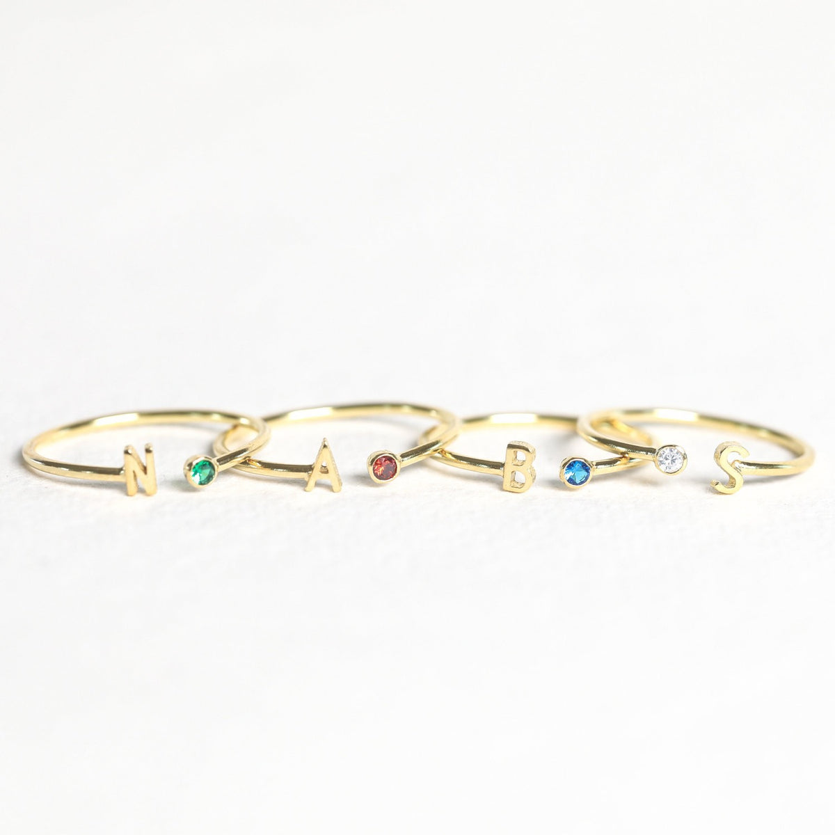 26-letter open ring three-dimensional letter love open ring stainless steel adjustable