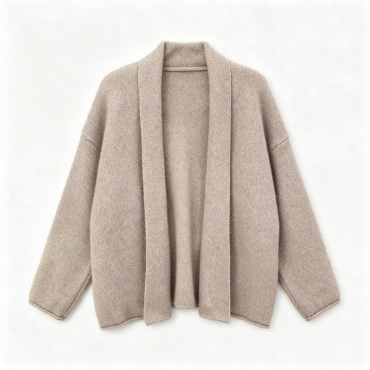 Loose Buttonless Solid Color Casual Sweater