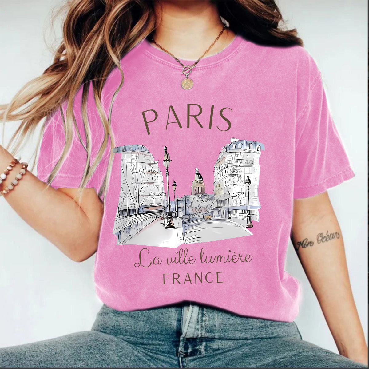 Make vintage T-shirts with printed designs