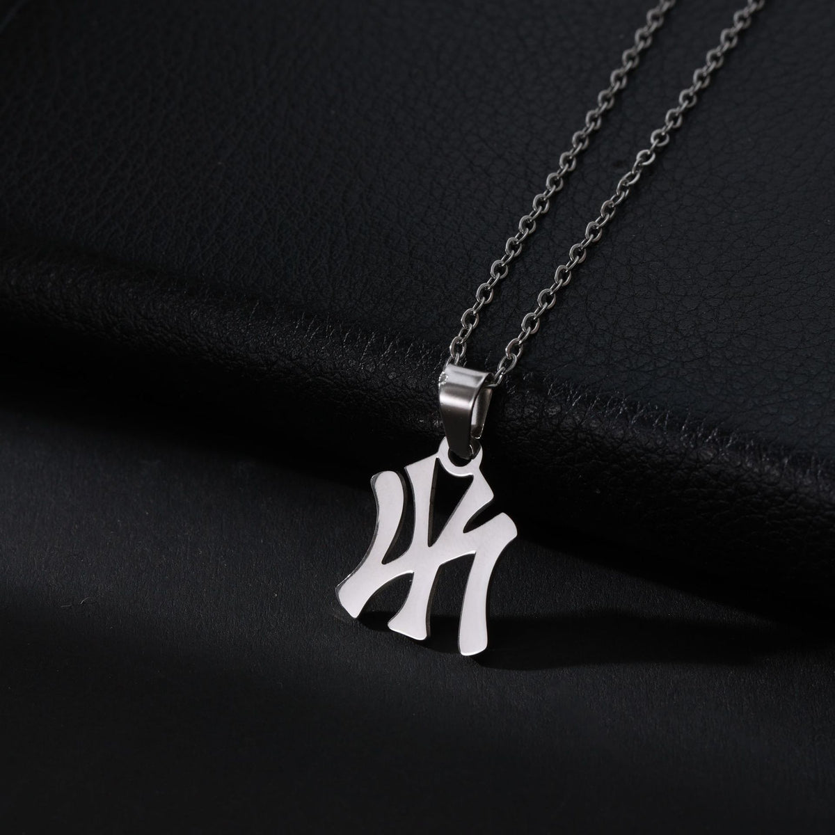 Street Style Rustproof Stainless Steel Symbol Letter Pendant Necklace