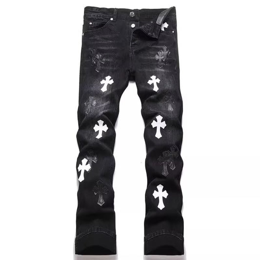 High Street Micro Flare Denim Pants Loose Fit Unisex
