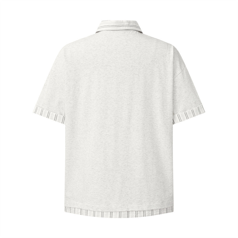 Two Color Blocked Men's Polo Shirt