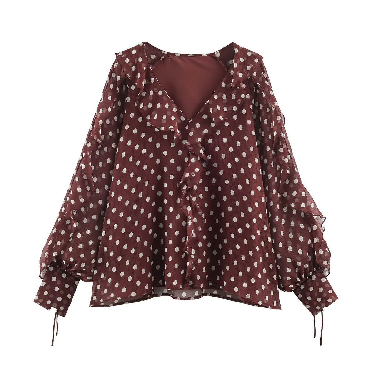 Wave dot layered decorative shirt