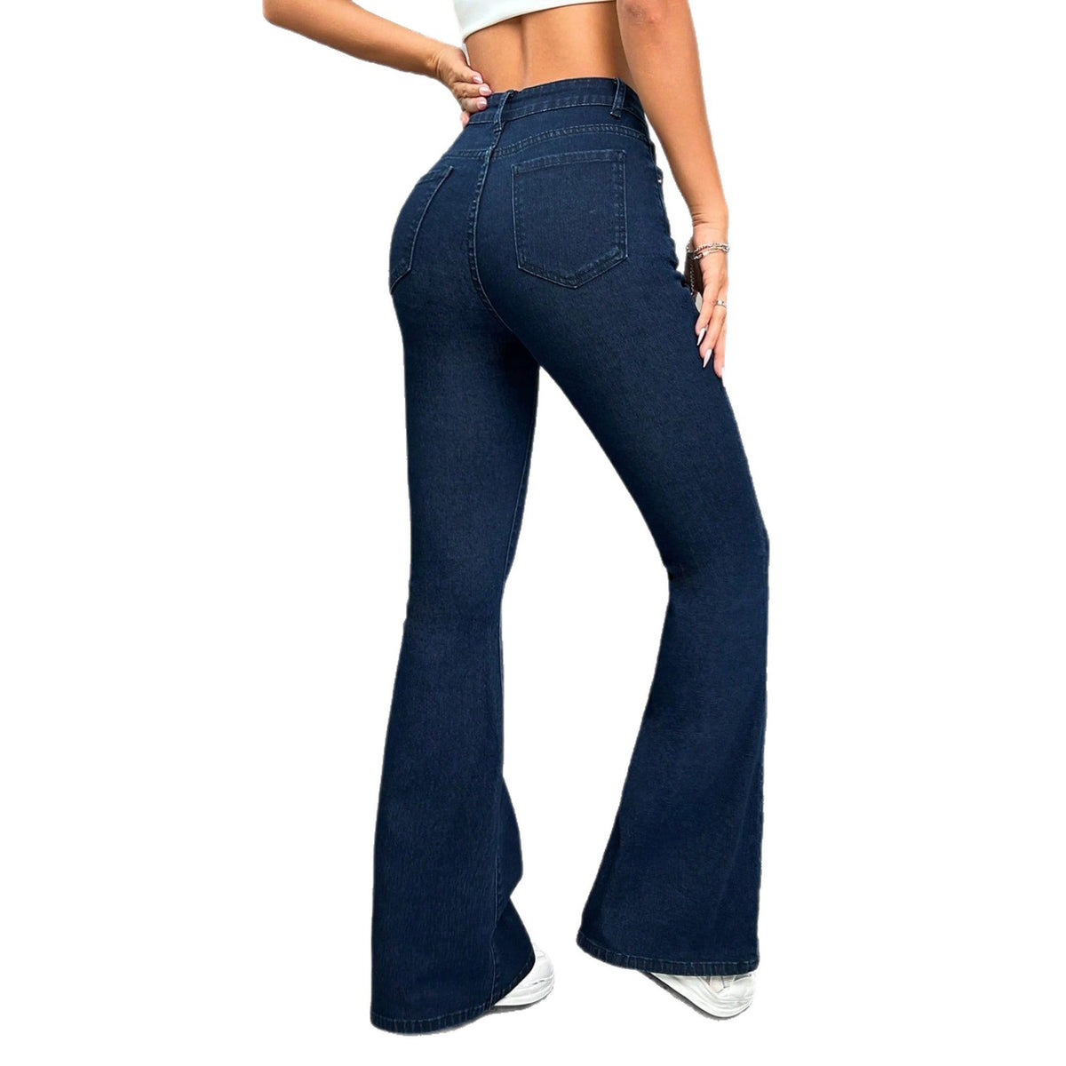 Summer Women's Flared Denim Pants, Versatile, Elegant, Slim-Fitting, Fashionable Long Trousers