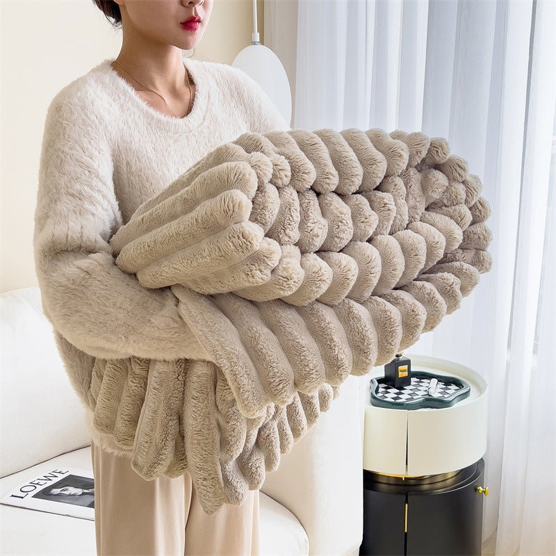 Rabbit plush blanket - Perfect for Fall/Winter/Spring Season - Great Gift Idea!