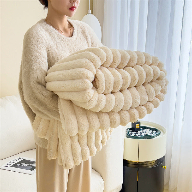 Rabbit plush blanket - Perfect for Fall/Winter/Spring Season - Great Gift Idea!