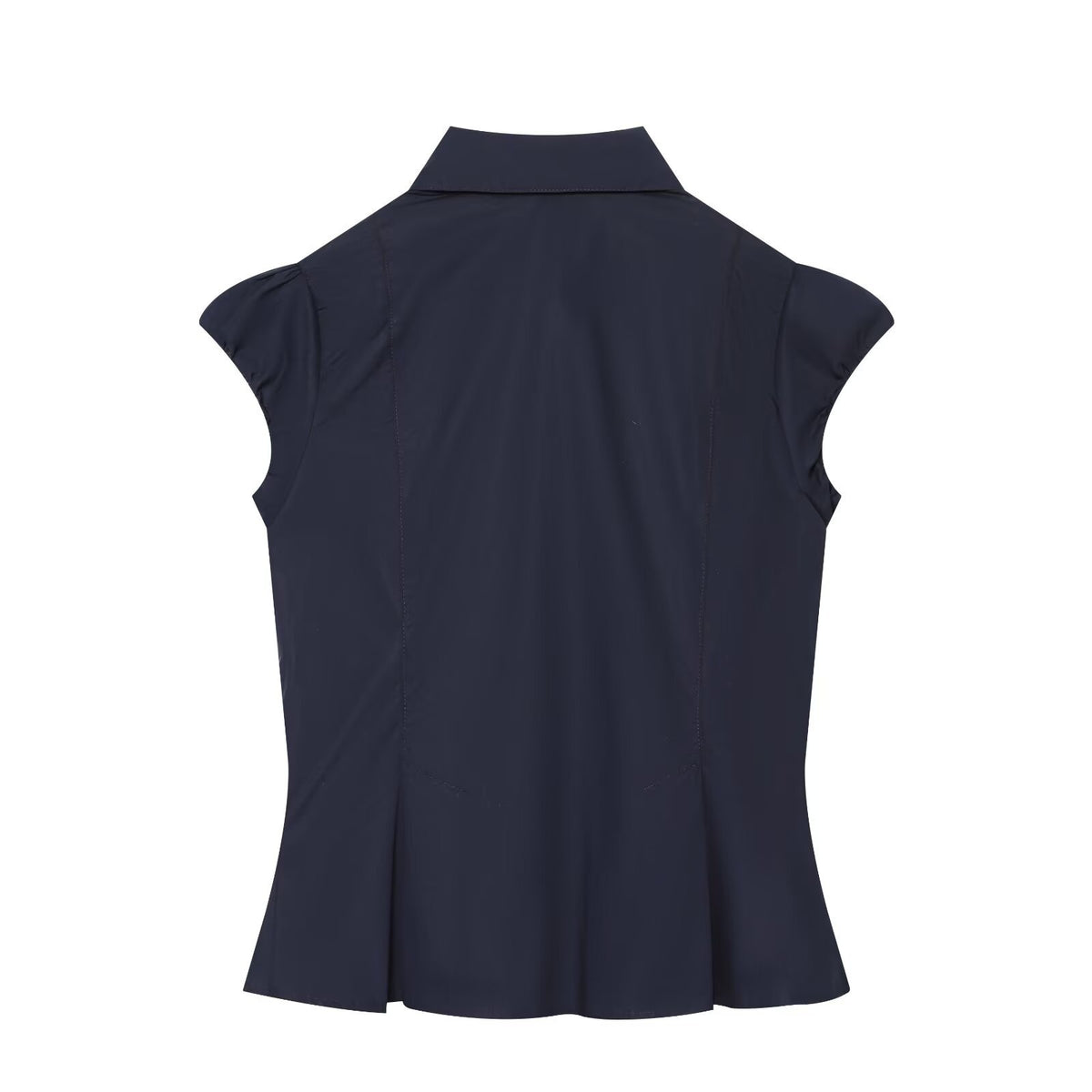 Bow tie tied bubble sleeve shirt for women